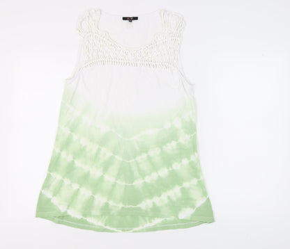 Womens UK Size 12 Yest Green Basic Tank