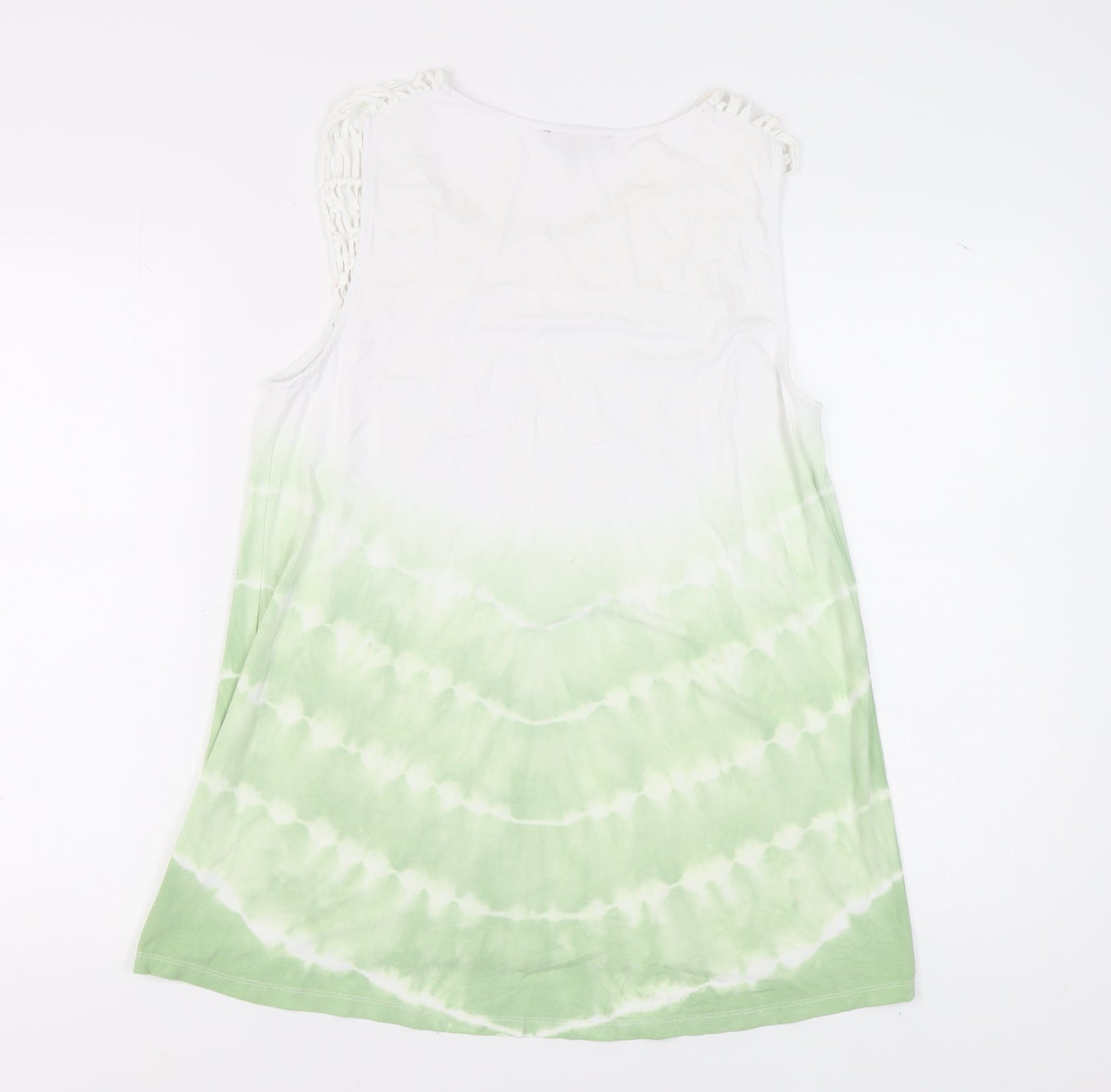 Womens UK Size 12 Yest Green Basic Tank