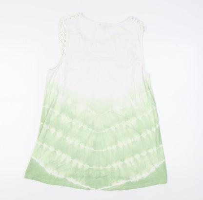 Womens UK Size 12 Yest Green Basic Tank
