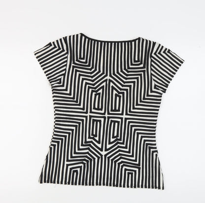 Womens UK Size 10 Roman Black Basic T-Shirt