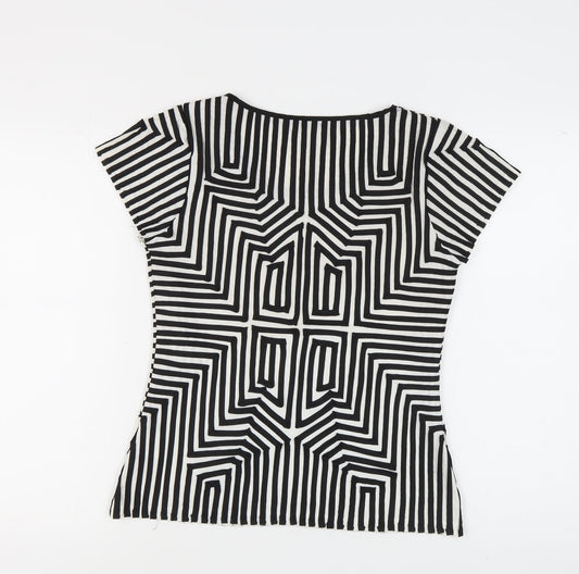 Womens UK Size 10 Roman Black Basic T-Shirt