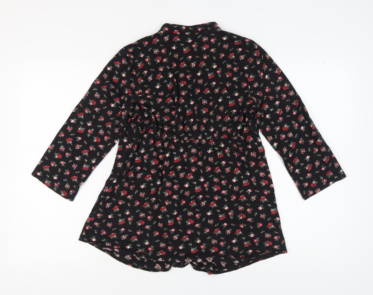 Womens UK Size 12 Dorothy Perkins Black Tunic Blouse