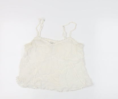 Womens UK Size 10 River Island White Camisole Tank