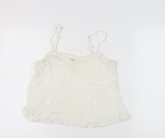 Womens UK Size 10 River Island White Camisole Tank