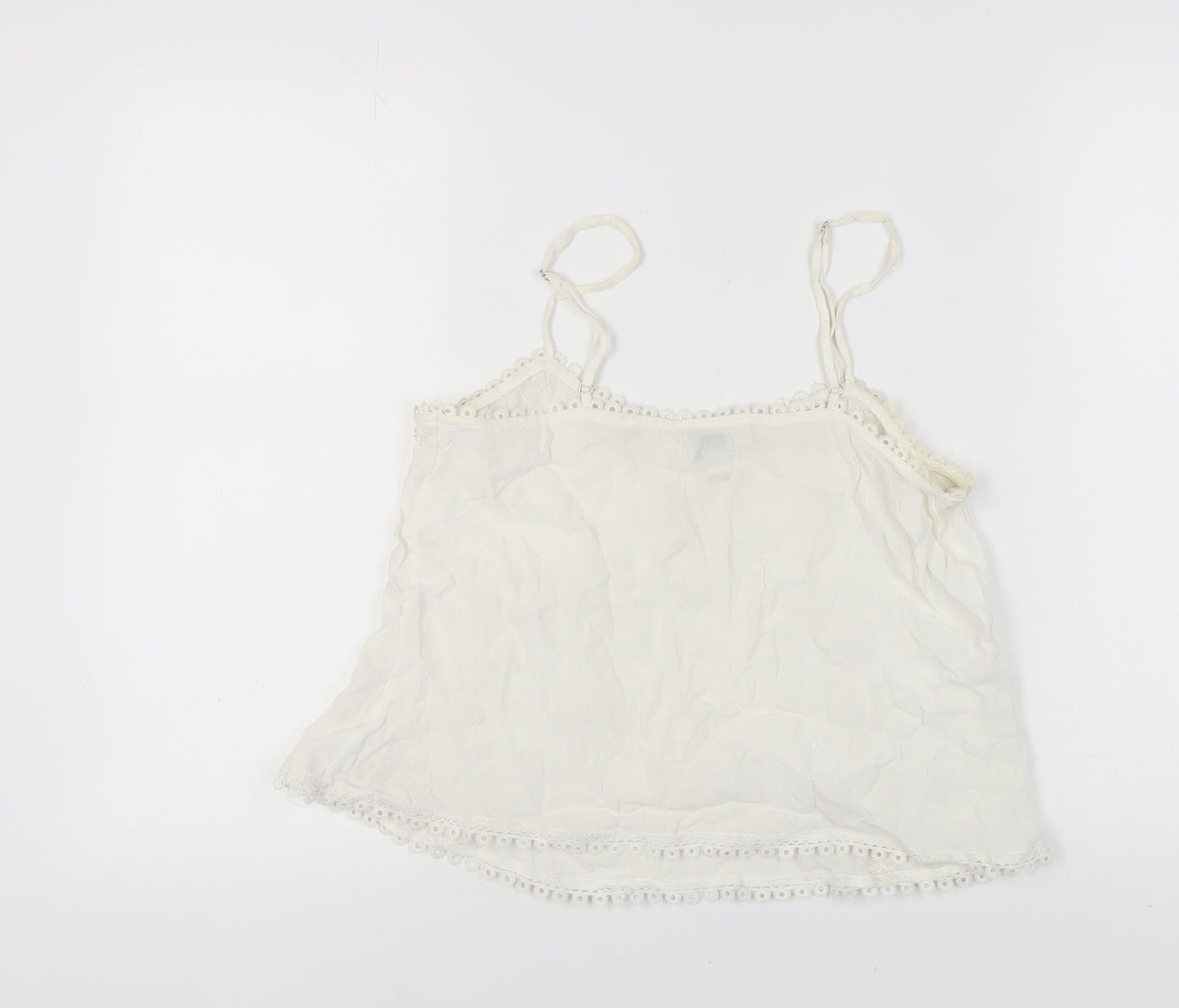 Womens UK Size 10 River Island White Camisole Tank