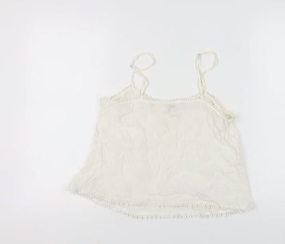 Womens UK Size 10 River Island White Camisole Tank