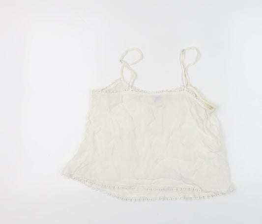 Womens UK Size 10 River Island White Camisole Tank
