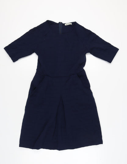 Whistles Women's Blue Check Dress Size 10