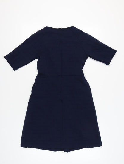 Whistles Women's Blue Check Dress Size 10