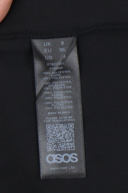 ASOS Women's Black High Neck Sleeveless Top - Size 8