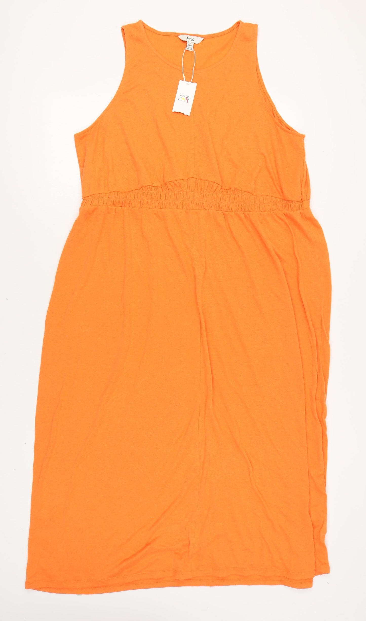 Marks and Spencer Women’s Orange Sleeveless Dress