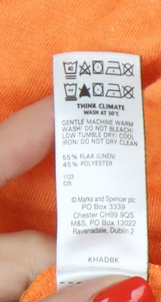 Marks and Spencer Women’s Orange Sleeveless Dress