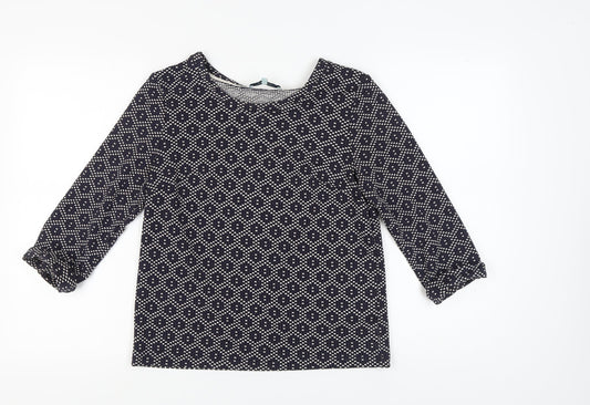 Dickins & Jones Women's Black XS Geometric Knit Top