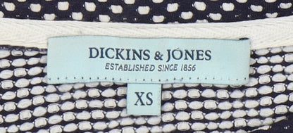 Womens UK Size XS Dickins & Jones Black Basic T-Shirt
