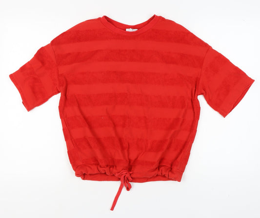 Womens UK Size 10 NEXT Red Basic T-Shirt