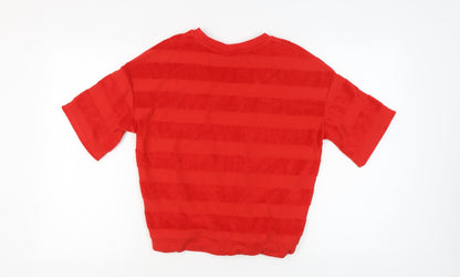 Womens UK Size 10 NEXT Red Basic T-Shirt