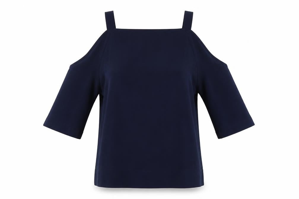 Womens UK Size 8 Marks and Spencer Blue Basic Blouse