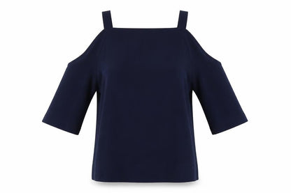 Womens UK Size 8 Marks and Spencer Blue Basic Blouse
