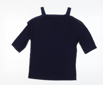 Womens UK Size 8 Marks and Spencer Blue Basic Blouse
