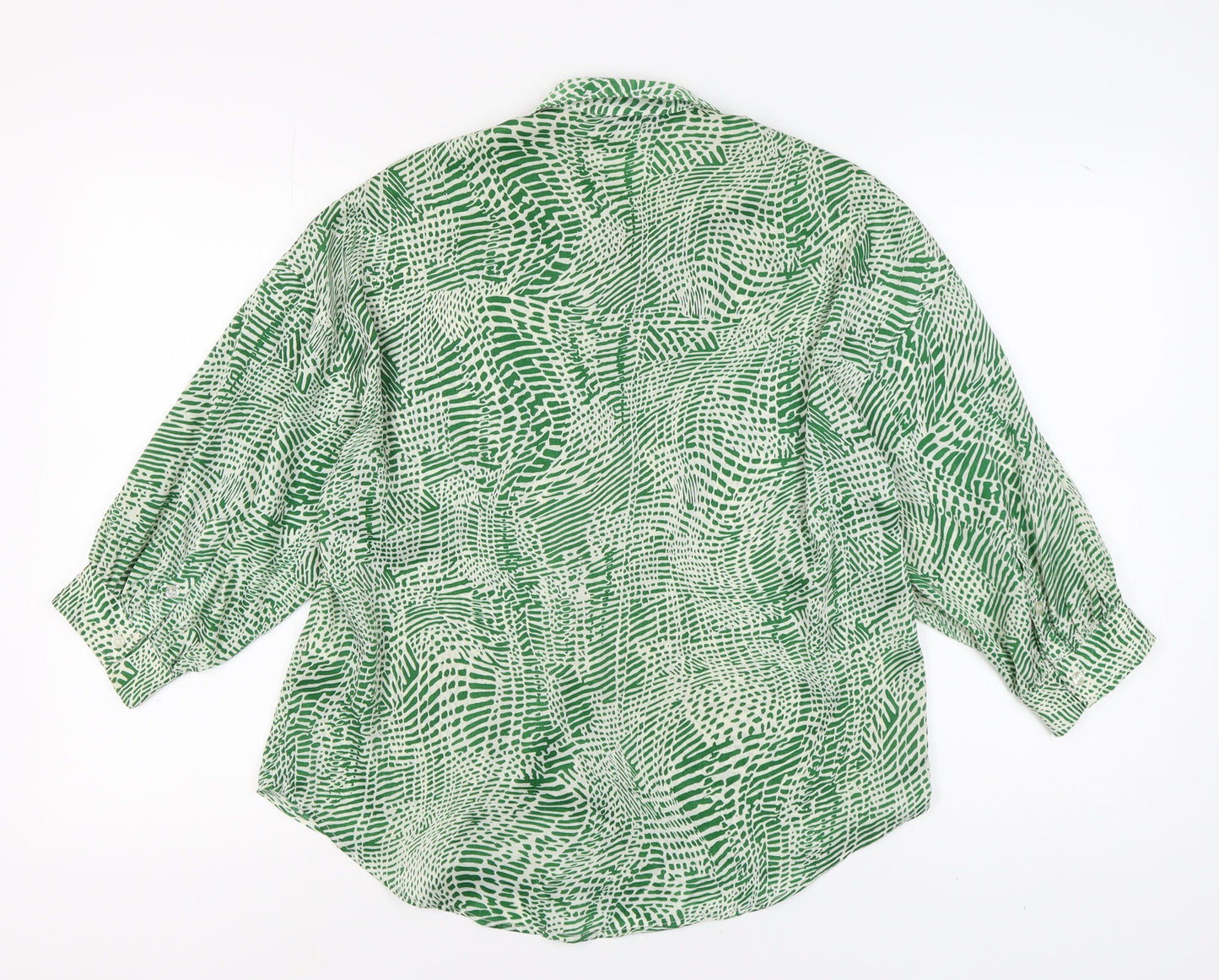 Womens UK Size 8 Topshop Green Basic Button-Up