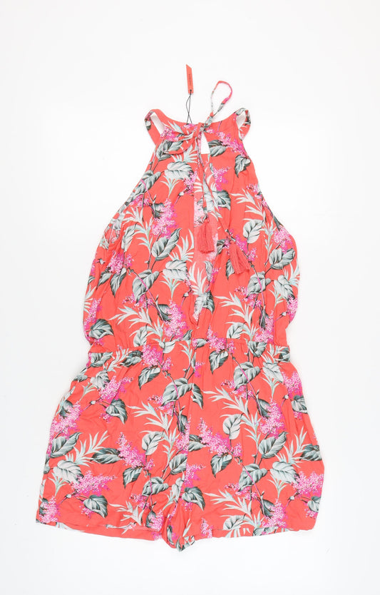 Oasis Women's Red Floral Jumpsuit, Medium - Summer Essential