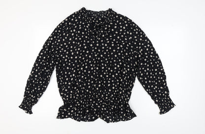 Womens UK Size 18 Marks and Spencer Black Basic Blouse