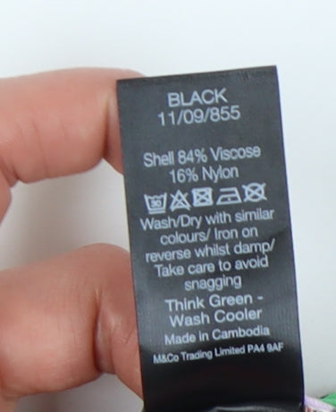 M&Co Women's Multicoloured Long Sleeve Top Size 12