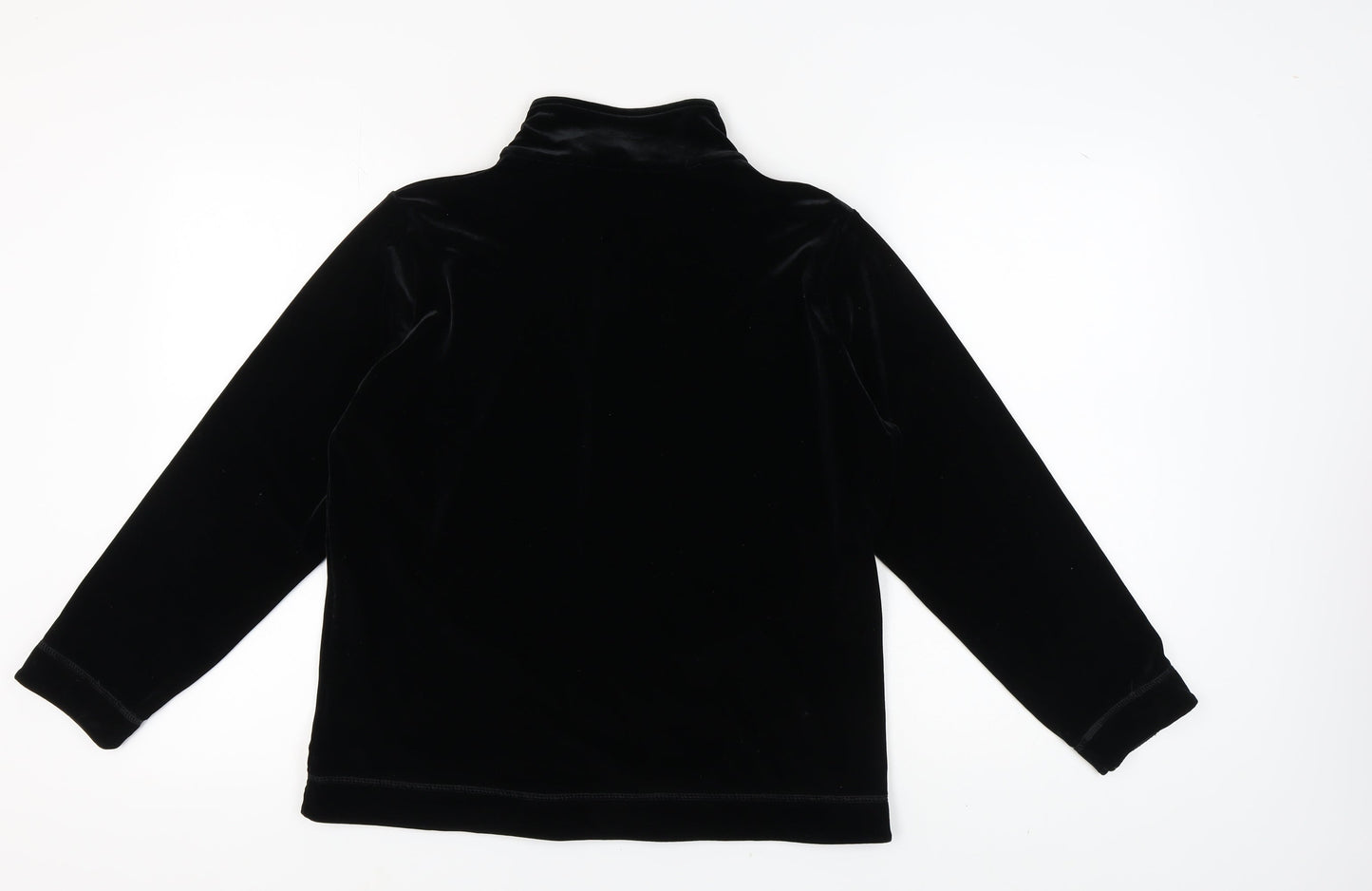 Womens UK Size 14 Marks and Spencer Black Full Zip Sweatshirt