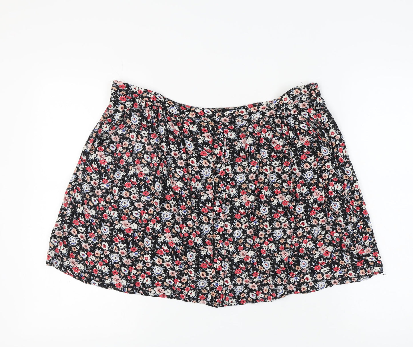 New Look Women's Multicoloured Floral Skirt Size 16