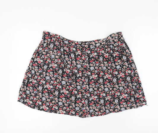 New Look Women's Multicoloured Floral Skirt Size 16