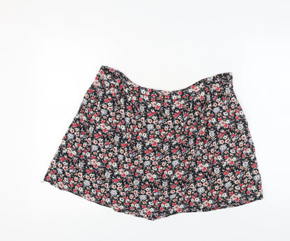 New Look Women's Multicoloured Floral Skirt Size 16