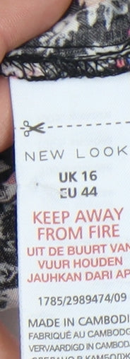 New Look Women's Multicoloured Floral Skirt Size 16