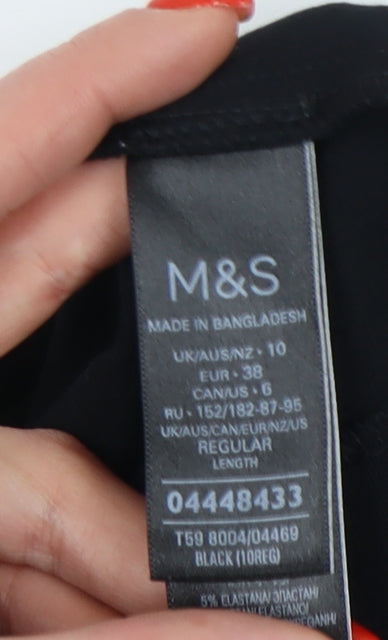 Marks and Spencer Black Pencil Skirt, Size 10, Elegant