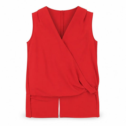 Womens UK Size 18 NEXT Red Wrap Blouse