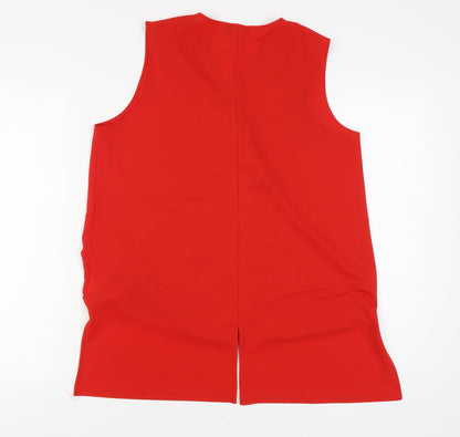 Womens UK Size 18 NEXT Red Wrap Blouse