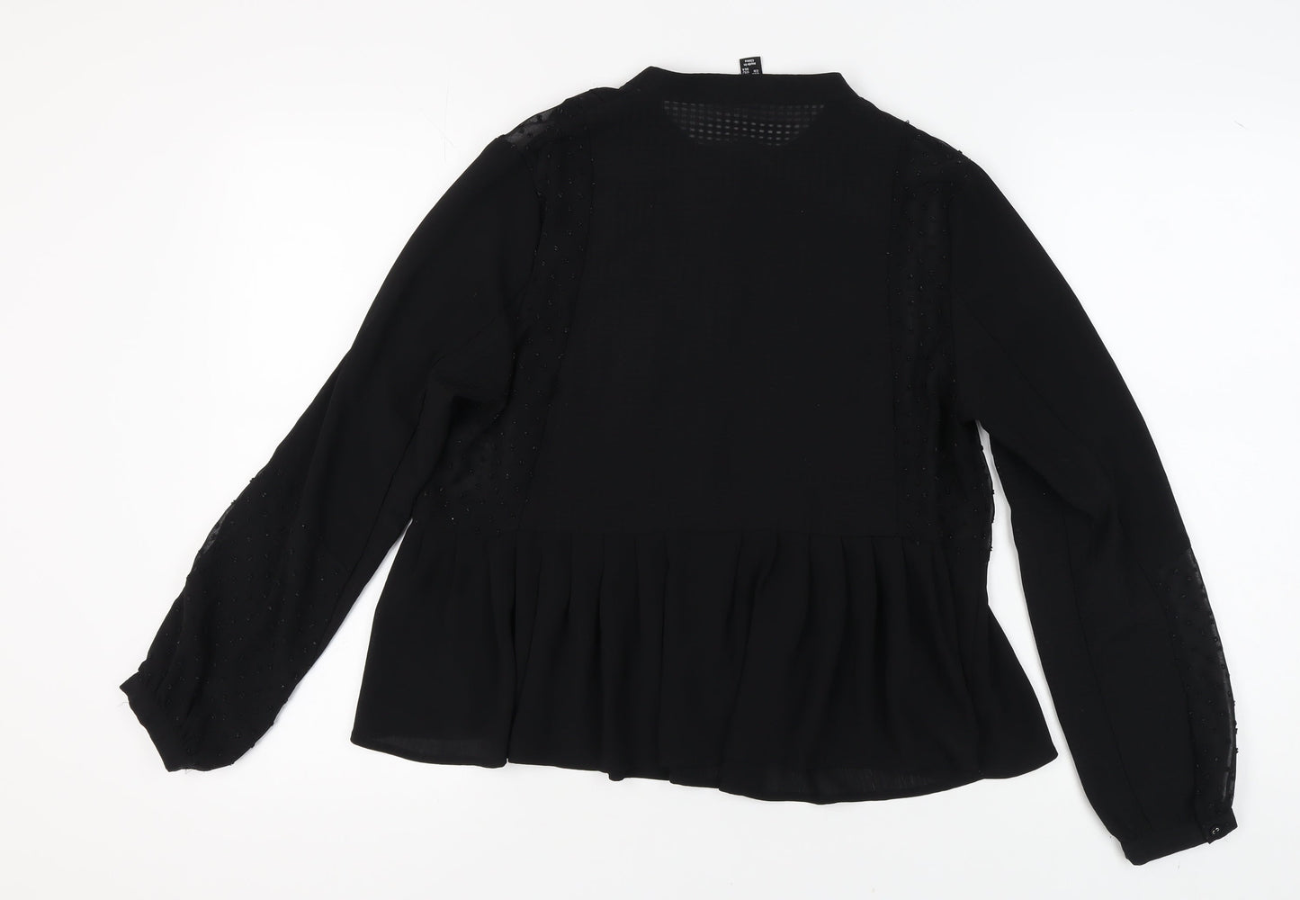 New Look Women's Black Collared Blouse Size 14