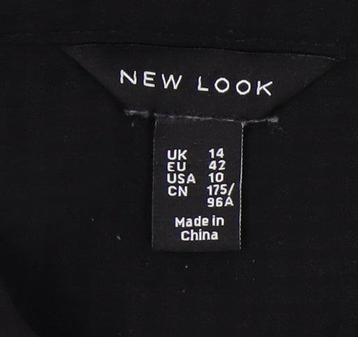 New Look Women's Black Collared Blouse Size 14