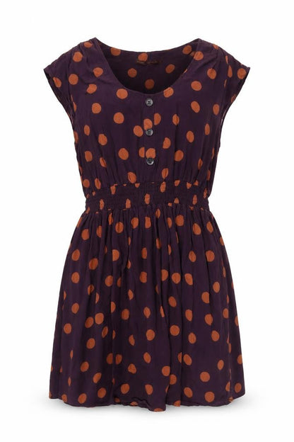 Next Women's Purple Polka Dot A-Line Dress, Size 12