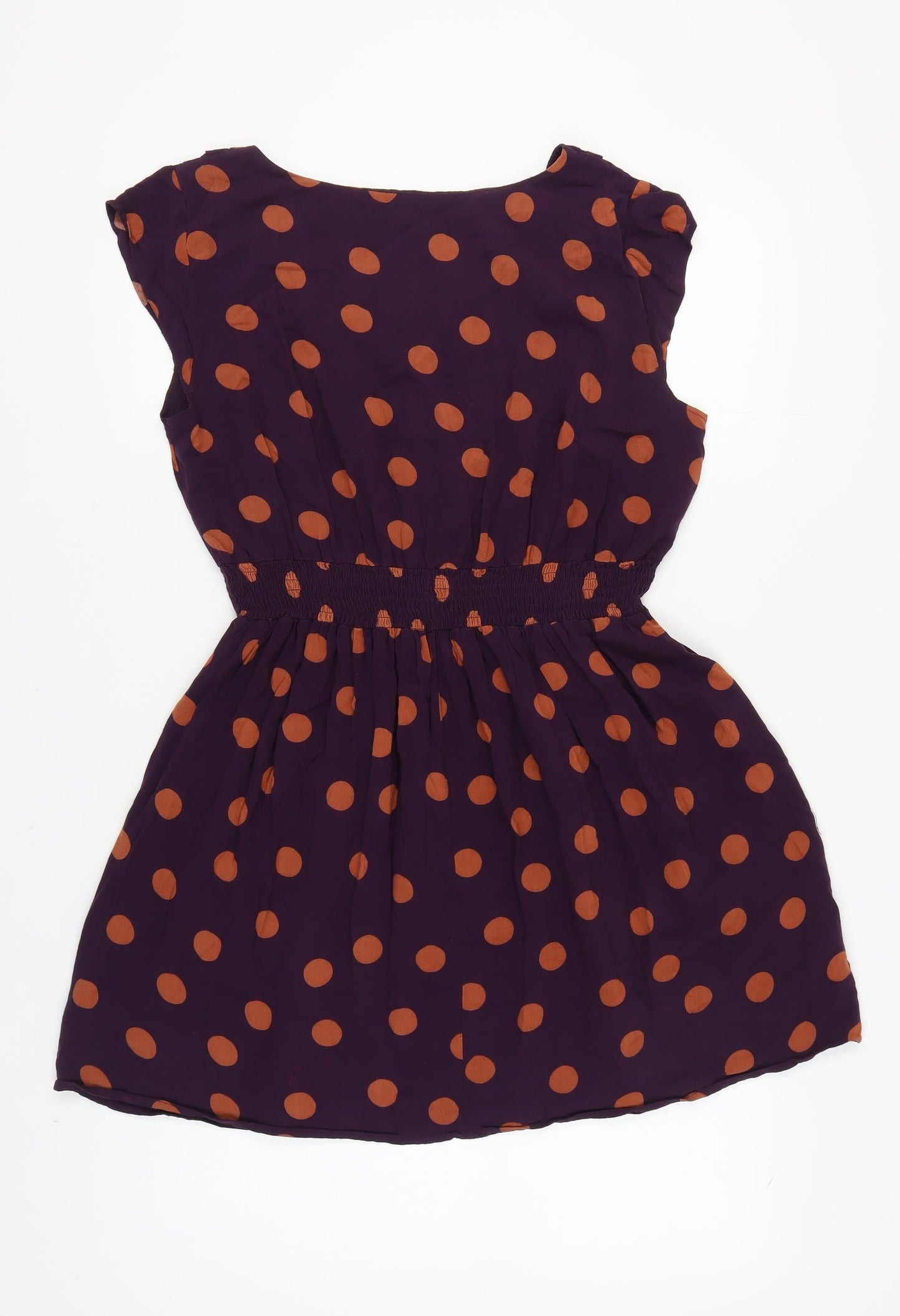 Next Women's Purple Polka Dot A-Line Dress, Size 12