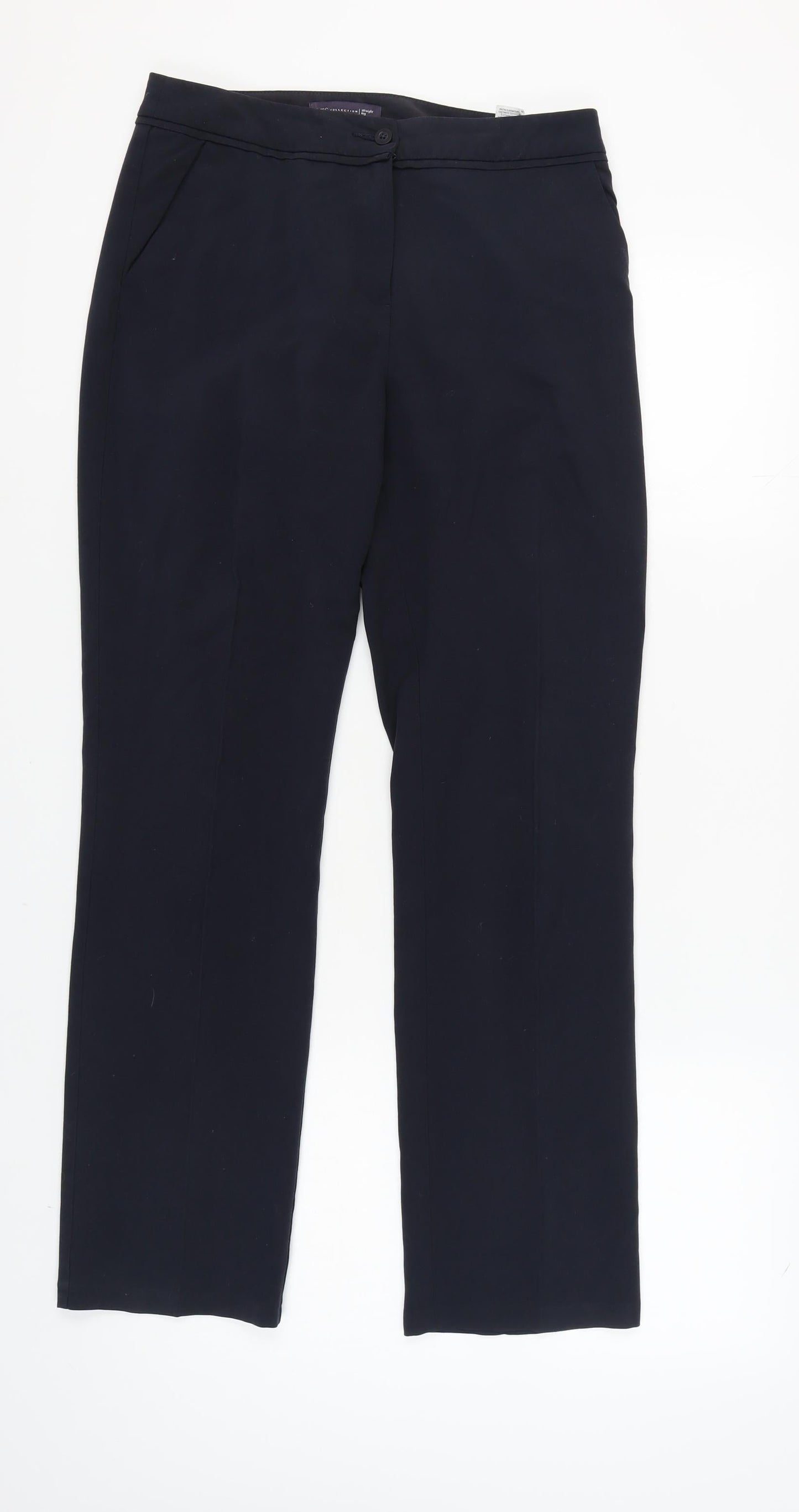 Womens UK Size 10 Marks and Spencer Regular Fit Workwear Black Trousers