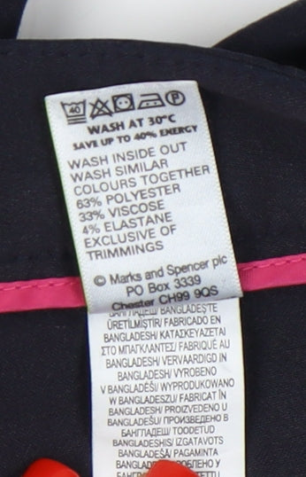 Womens UK Size 10 Marks and Spencer Regular Fit Workwear Black Trousers