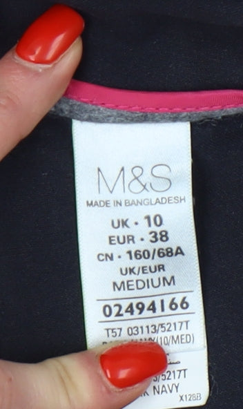 Womens UK Size 10 Marks and Spencer Regular Fit Workwear Black Trousers