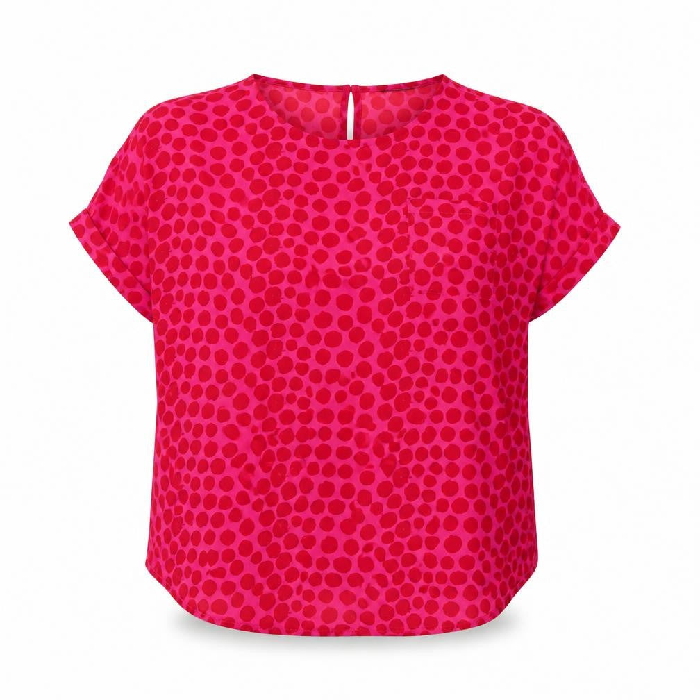 Womens UK Size 14 Roman Pink Basic Blouse