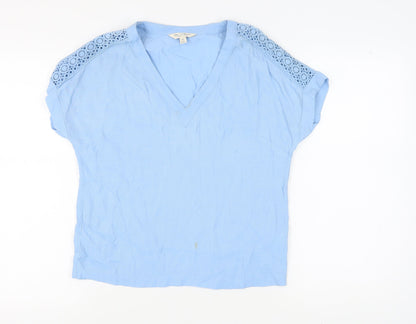 Womens UK Size 6 Miss Selfridge Blue Basic Blouse