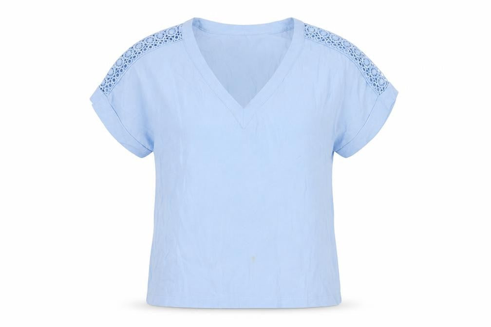 Womens UK Size 6 Miss Selfridge Blue Basic Blouse