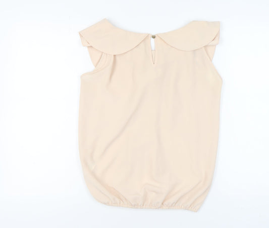 River Island Women's Beige Sleeveless Blouse UK 12