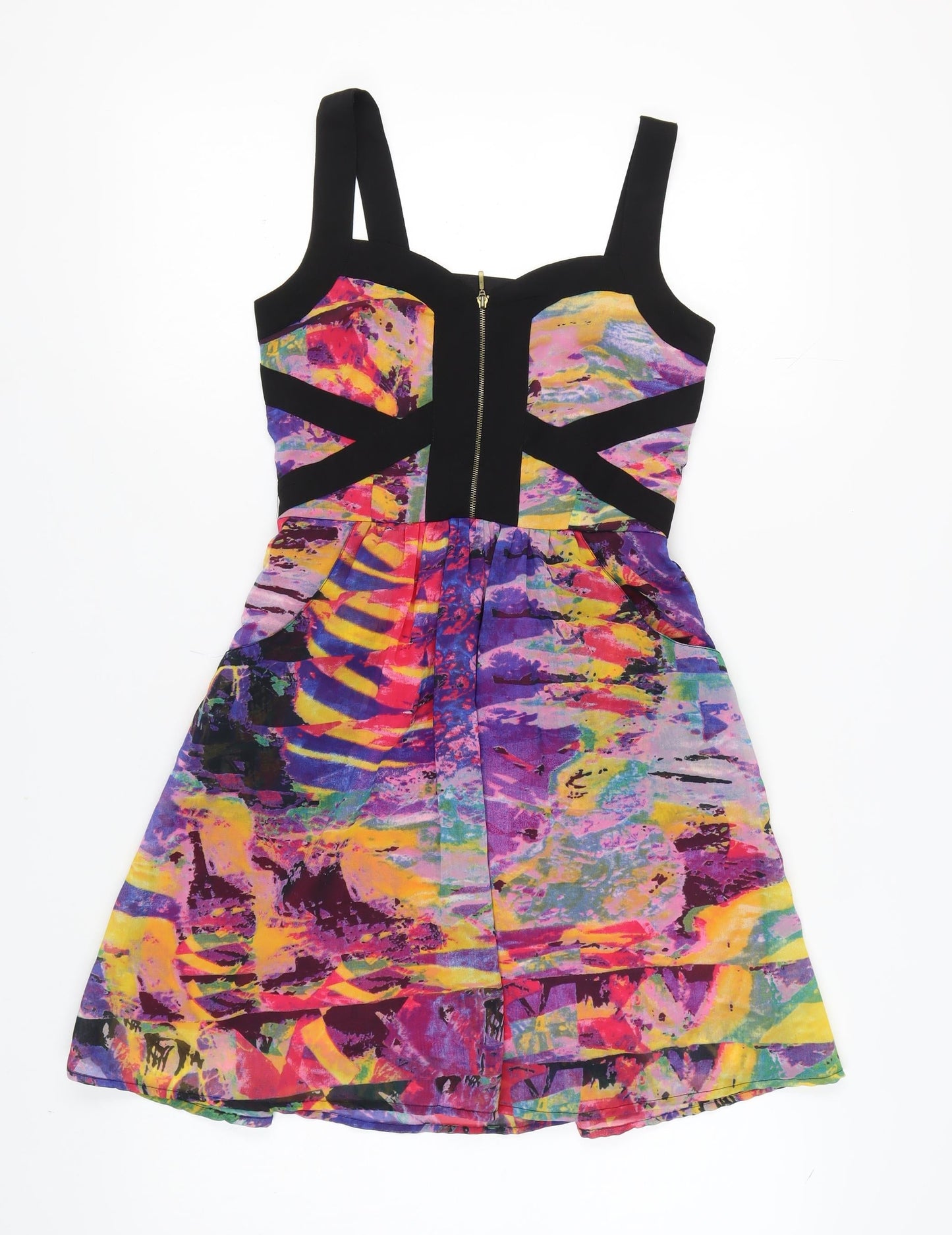 Quiz Women's Multicoloured Fit & Flare Dress Size 6