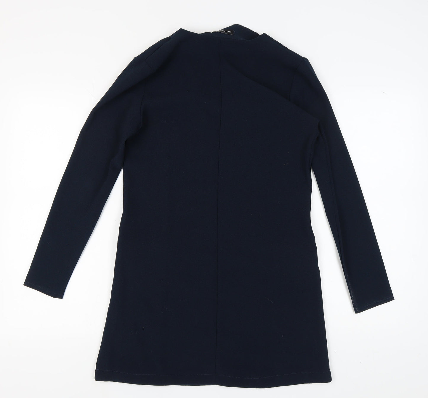 PrettyLittleThing Women's Blue V-Neck Dress Size 8