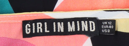 Girl in Mind Women's Multicoloured V-Neck Dress, Size 12