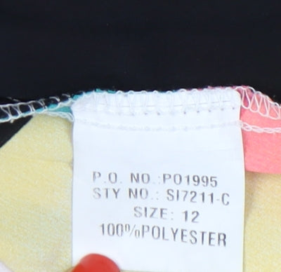 Girl in Mind Women's Multicoloured V-Neck Dress, Size 12